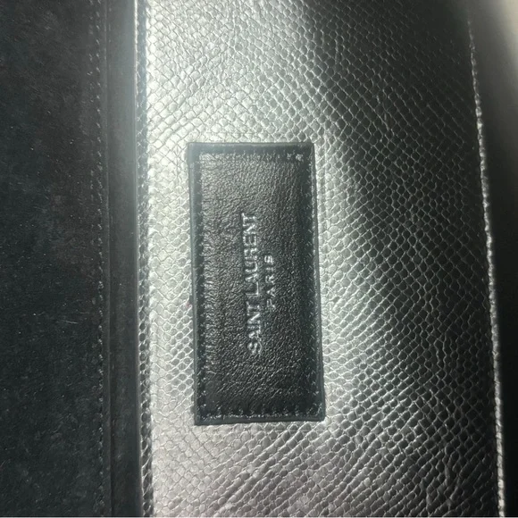 YSL Metallic Silver Flap Clutch - Picture 9 of 9